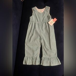 Ellie Green Checkered Kids Jumpsuit